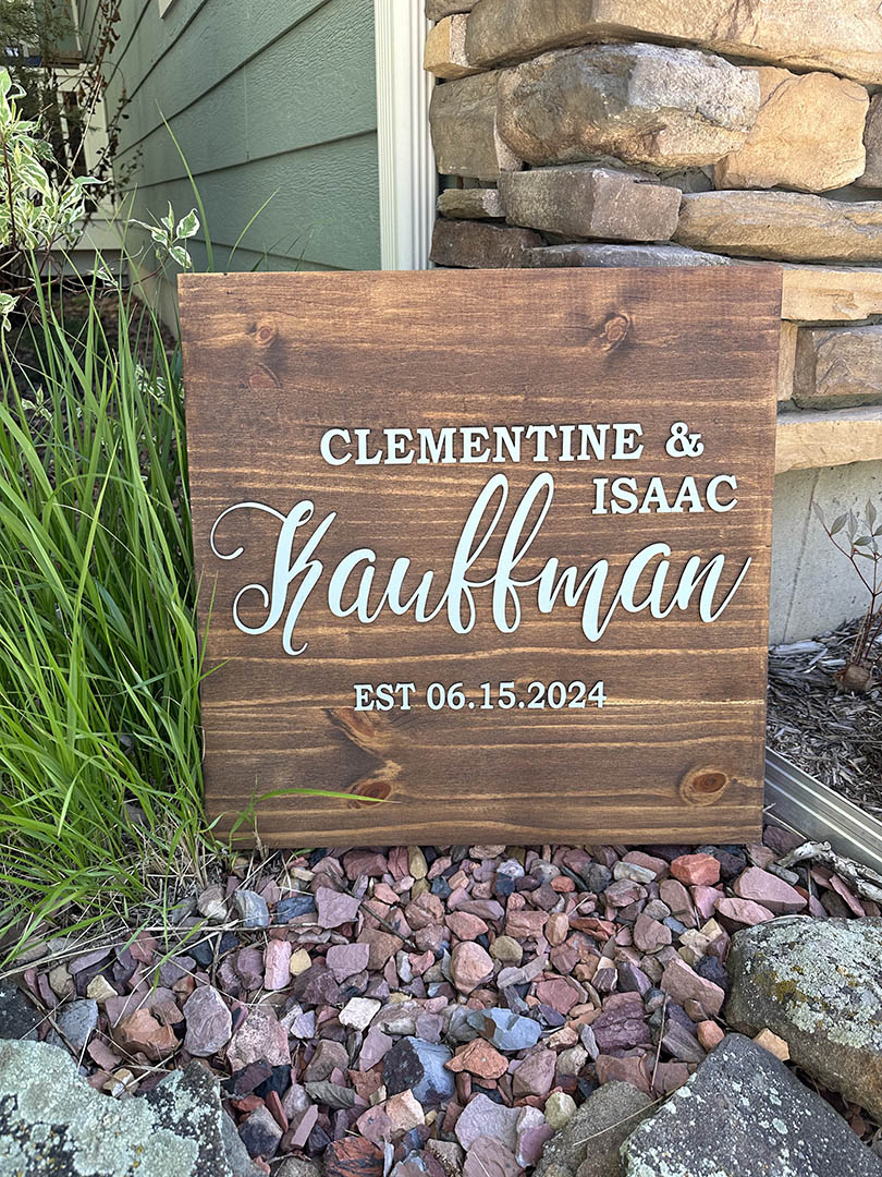 wedding sign square at home interiors