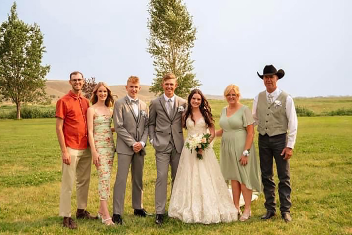 Orrell Family Wedding Photo In Field
